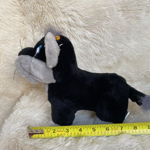 Goffa Panther Plushy Cub Stuffed Toy Black Gray Big Cat Plush Stuffy Vintage - Picture 6 of 12